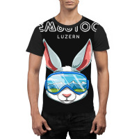 Gemsstock Lucerne Switzerland Retro Ski Hare Graphic T-shirt | Artistshot