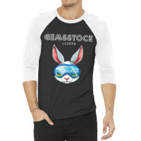 Gemsstock Lucerne Switzerland Retro Ski Hare 3/4 Sleeve Shirt | Artistshot