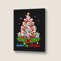 Funny Guinea Pig Christmas Lights Tree Ornament De Portrait Canvas Print | Artistshot