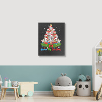 Funny Guinea Pig Christmas Lights Tree Ornament De Portrait Canvas Print | Artistshot