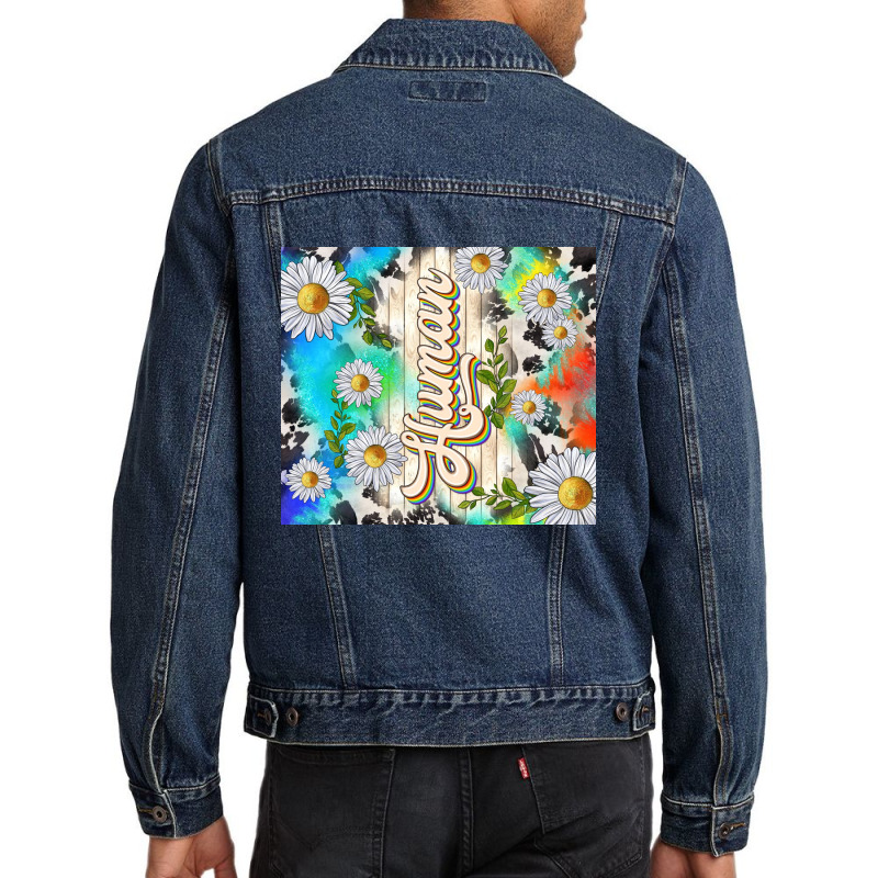 Human With Daisies Men Denim Jacket | Artistshot