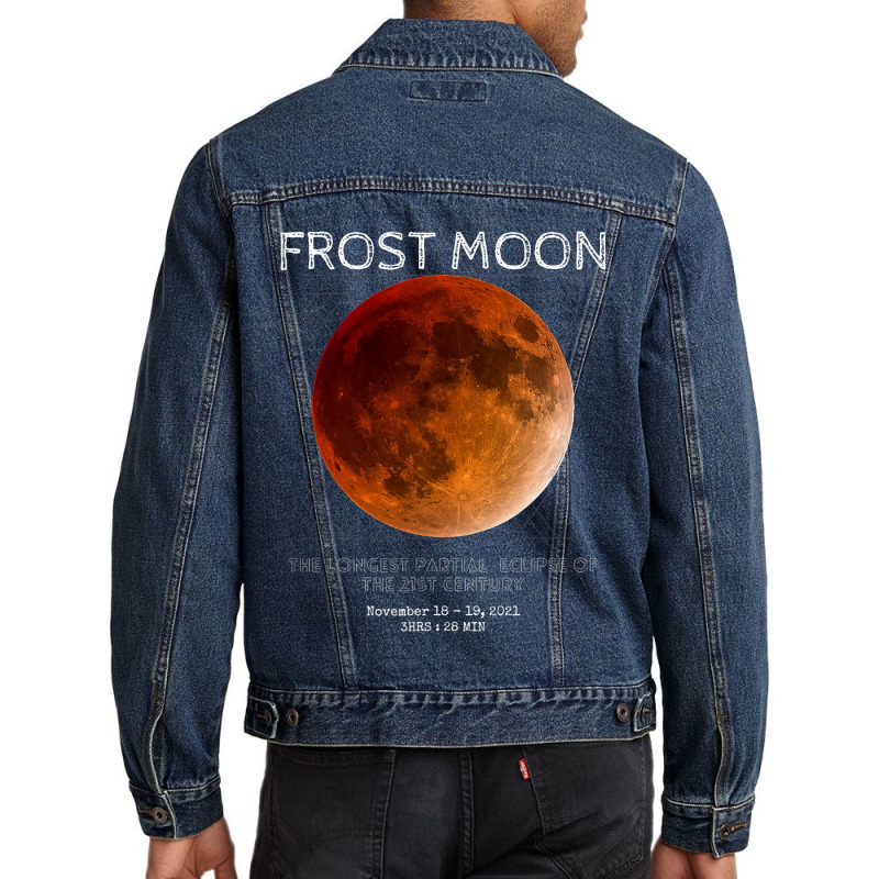 Frost Moon Partial Lunar Eclipse21 Men Denim Jacket by MahloBrook | Artistshot