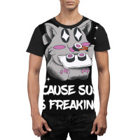 Freaking Awesome Sushi Lover Lemur Asian Food Japa Graphic T-shirt | Artistshot