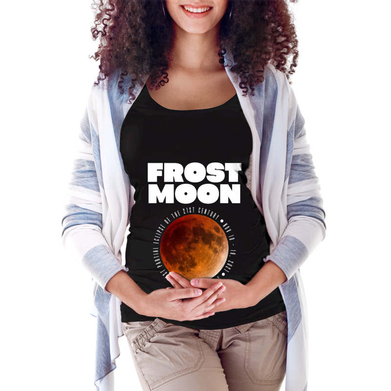 Frost Moon The Longest Partial Lunar Eclipse232 Maternity Scoop Neck T-shirt by MalikMorsee | Artistshot