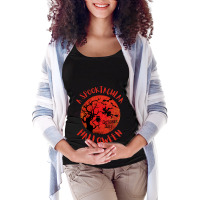 Funny Halloween Red Moon Spooky Witch Owl Bats Gru Maternity Scoop Neck T-shirt | Artistshot