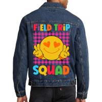 Field Day Squad Teacher Student School Event Kids  Men Denim Jacket | Artistshot