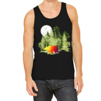 Full Moon Brown Bear Outdoor Nature Wildlife Anima Tank Top | Artistshot