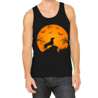 Funny Weiner Dog In The Moon Dachshund And Hallowe Tank Top | Artistshot