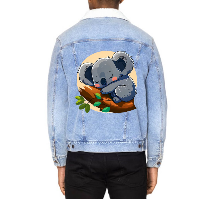 Gift Idea Pyjamas Official Koala Sleep Shirt4 Unisex Sherpa-lined Denim Jacket | Artistshot