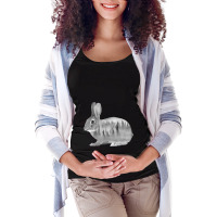 European Hare Silhouette Rabbit Forest Nature Desi Maternity Scoop Neck T-shirt | Artistshot