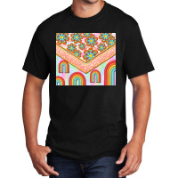 Hippie Rainbow And Daisy Basic T-shirt | Artistshot