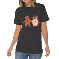 Gingerbread Hedgehog Holiday Season Xmas Merry Chr Vintage T-shirt | Artistshot