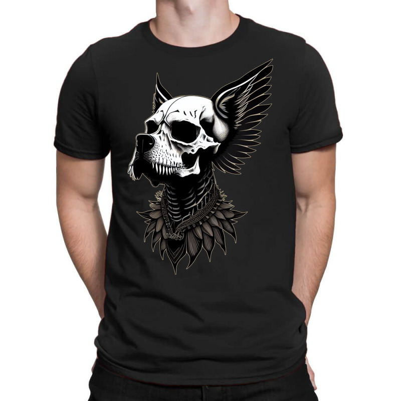 Skull Wing Dog T-shirt | Artistshot