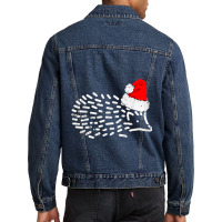 Funny Hedgehog Christmas Hedgehog Costume Hedgehog Men Denim Jacket | Artistshot