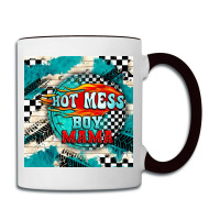 Hot Mess Boy Mama With Fire Coffee Mug | Artistshot