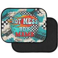 Hot Mess Boy Mama With Fire Rear Car Mat | Artistshot