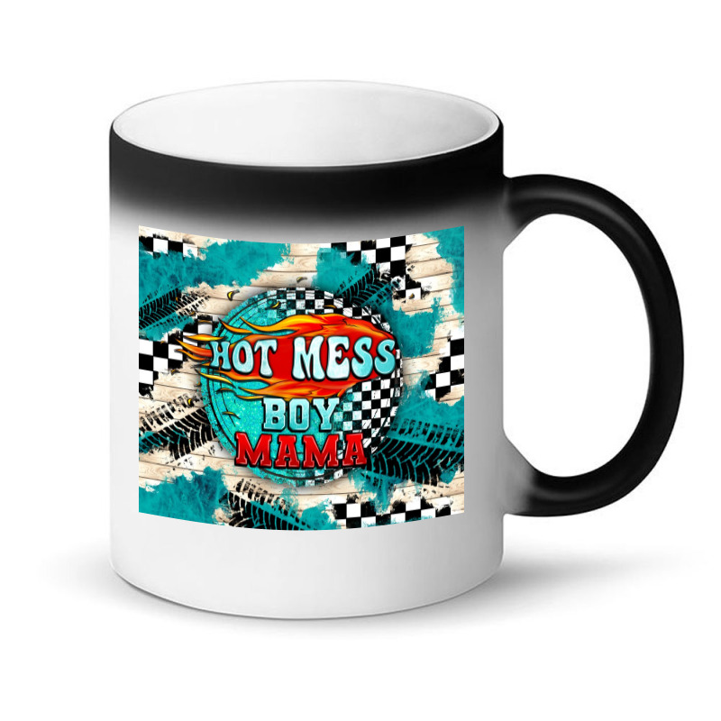 Hot Mess Boy Mama With Fire Magic Mug | Artistshot