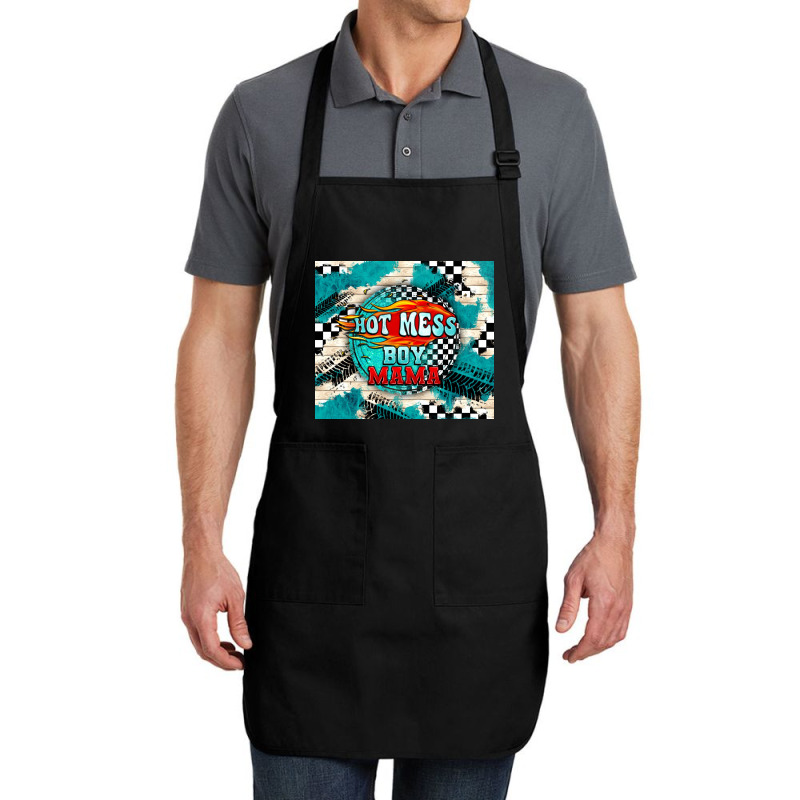 Hot Mess Boy Mama With Fire Full-length Apron | Artistshot