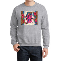 Girl Mama Thunder With Flowers Crewneck Sweatshirt | Artistshot