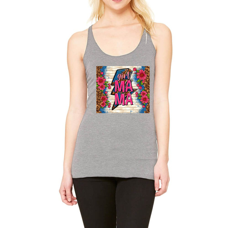 Girl Mama Thunder With Flowers Racerback Tank by TumblerDesignByShophia | Artistshot