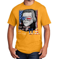 Thomas Jefferson Founding Father   Usa Flag 4th July T Shirt Basic T-shirt | Artistshot