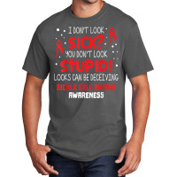 I Don't Look Sick  Sickle Cell Anemia Awareness Ribbon T Shirt Basic T-shirt | Artistshot