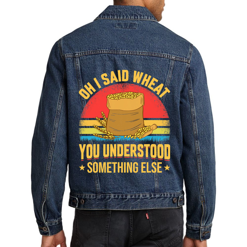 Farmer Tractor Farming Quote For Farmers4 7 Men Denim Jacket | Artistshot