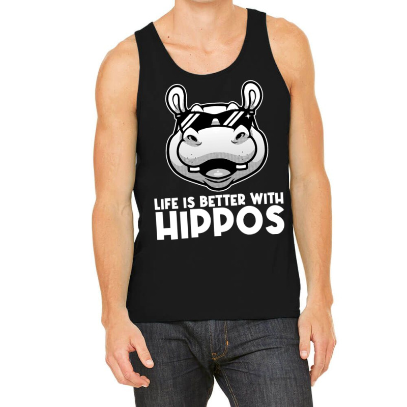 Funny Hippo Design For Men Women Kids Hippopotamus Tank Top | Artistshot