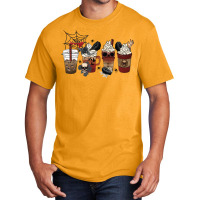 Spice Latte Iced Halloween T Shirthorror Fall Coffee Pumpkin Spice Lat Basic T-shirt | Artistshot