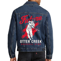 Future Otter Creek Baseball Star Baseball Player Men Denim Jacket | Artistshot