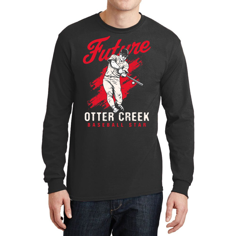 Future Otter Creek Baseball Star Baseball Player Long Sleeve Shirts | Artistshot