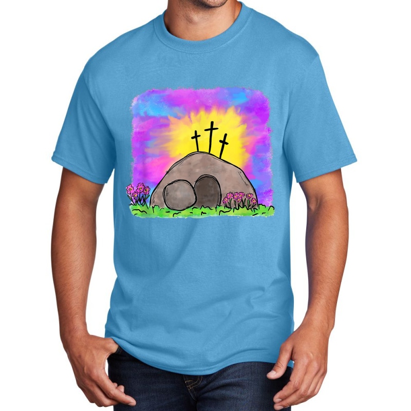 Tie Dye Jesus Cross Funny Christian Easter Day Religious Mask Basic T-shirt by Aria-Proctor | Artistshot