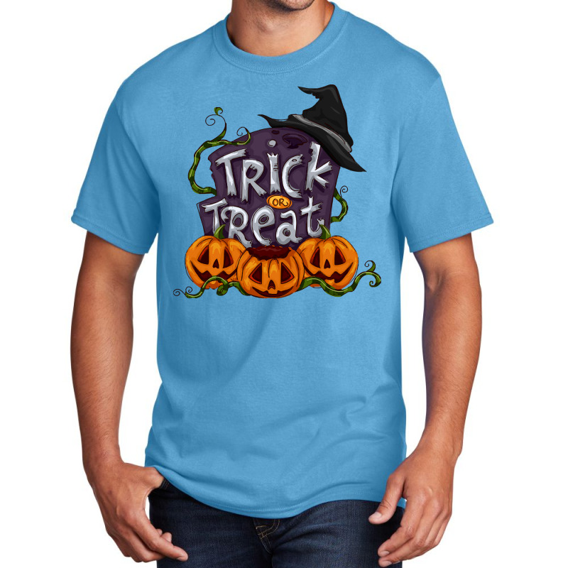 Halloween Pumpkin Trick Or Treat T  Shirt Halloween Pumpkin , Trick Or Basic T-shirt | Artistshot