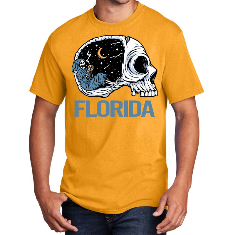 Florida T  Shirt Chilling Skeleton Florida T  Shirt Basic T-shirt | Artistshot