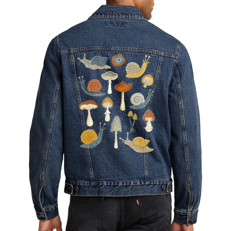 Mushroom T  Shirtmushrooms & Snails T  Shirt Men Denim Jacket by clement51593 | Artistshot