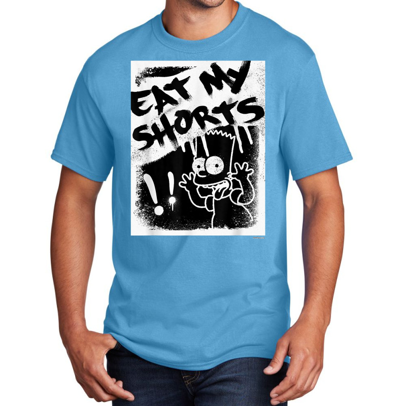 The Simpsons Bart Simpson Eat My Shorts Spray Paint Graffiti T Shirt Basic T-shirt by evansjalayia | Artistshot