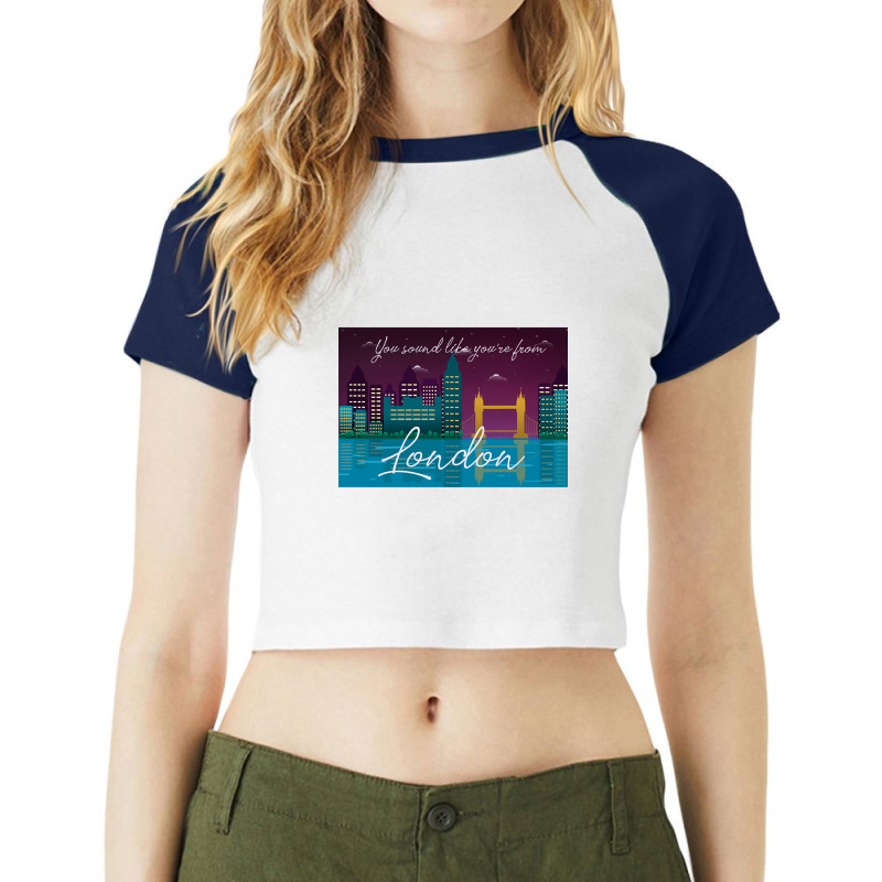 London Skyline Raglan Crop Top by Mcrae Murry | Artistshot