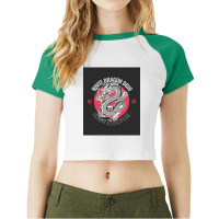 White Dragon Dojo Raglan Crop Top | Artistshot