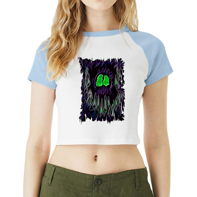 Mushrooms Skull Creature Raglan Crop Top by Lowe Fleming | Artistshot