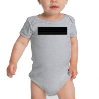 White And Yellow Parallel Lines Design Baby Bodysuit | Artistshot