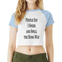 Speek & Spell Rong Raglan Crop Top | Artistshot