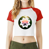 Mix Of Nature Forest And Sunset And Mountain Raglan Crop Top | Artistshot