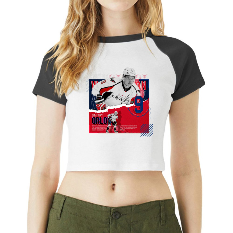 Dmitry Orlov Hockey Paper Poster Capitals Raglan Crop Top by JudyRowena | Artistshot