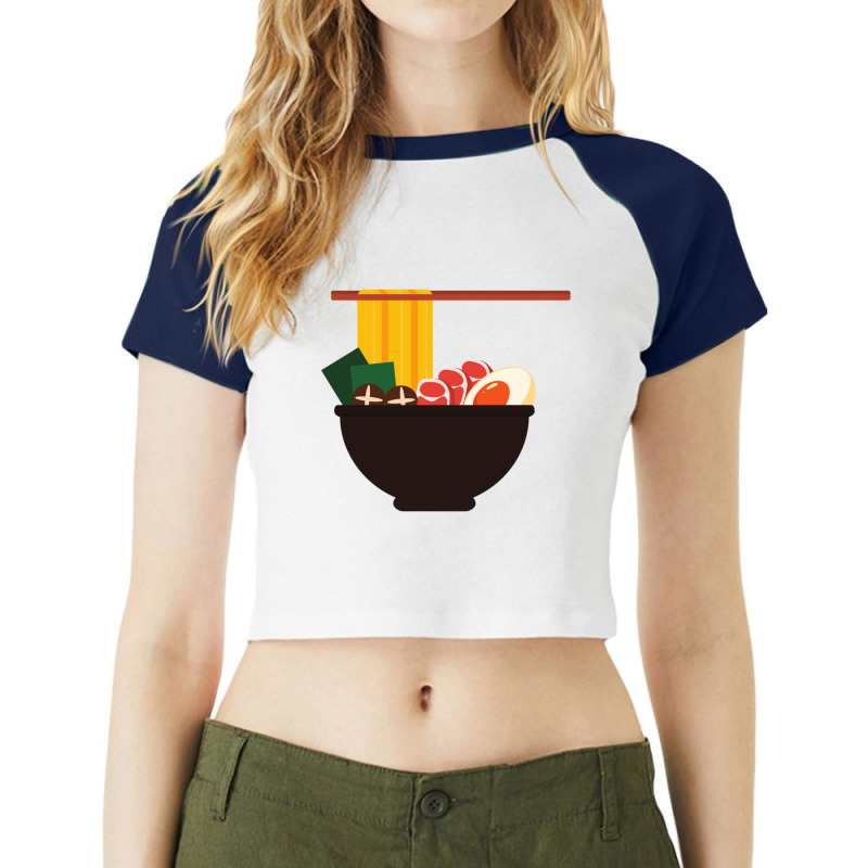 Classic Ramen Noodles Classic Raglan Crop Top by AYESHAJOHNSON | Artistshot