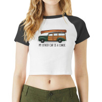 Canoe Wagon Dartmouth Green Raglan Crop Top | Artistshot