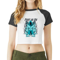 Fight Or Die Raglan Crop Top | Artistshot