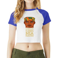 Celebrate Seven Principles Of Kwanzaa Dec 26 - Jan 1 Black Raglan Crop Top | Artistshot