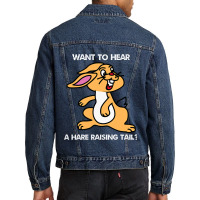 Fun Want To Hear A Hare Raising Tail Men Denim Jacket | Artistshot