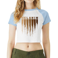 Cool Melanin Gift Men Women Funny Dripping Proud Afro Shades _002 Raglan Crop Top | Artistshot