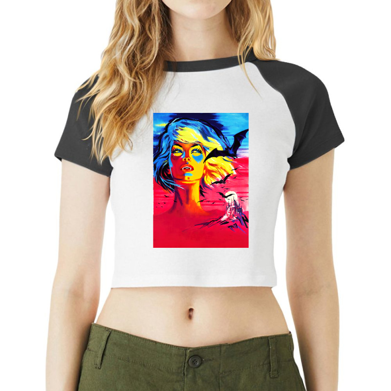 Kiss Of The Vampire (1963) Virgin International Poster Raglan Crop Top by webberkyla | Artistshot